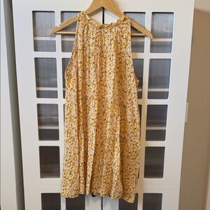 Floral Yellow Midi Dress